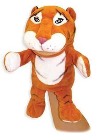 TOY. THE TIGER WHO CAME TO TEA. HAND PUPPET 30CM