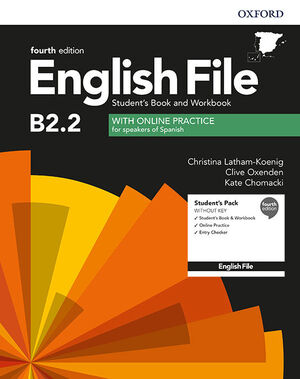 B2.2. ENGLISH FILE 4TH EDITION . STUDENT'S BOOK AND WORKBOOK WITHOUT KEY PACK