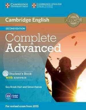 COMPLETE ADVANCED STUDENTS BOOK WITH ANSWERS C1
