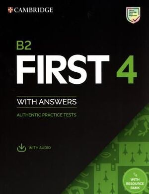 B2 FIRST 4 STUDENT S BOOK WITH ANSWERS WITH AUDIO WITH RESOURCE BANK