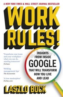 WORK RULES! : INSIGHTS FROM INSIDE GOOGLE THAT WILL TRANSFORM HOW YOU LIVE AND LEAD