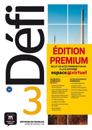 DEFI 3 LIVRE DE L'ELEVE PREMIUM +CD